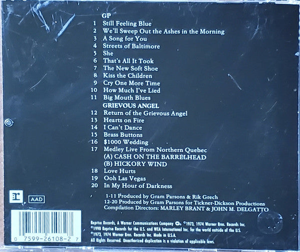 Gram Parsons : GP / Grievous Angel (CD+G, Comp, RP, Oly)