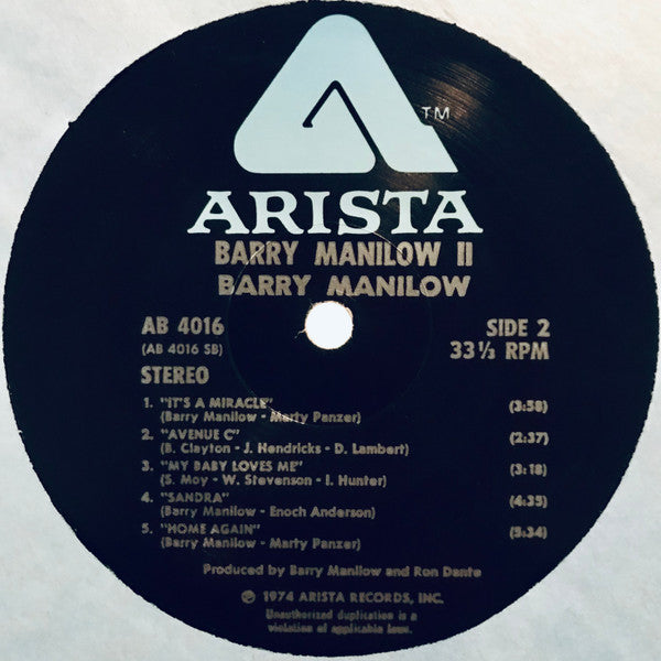 Barry Manilow : Barry Manilow II (LP, Album, RE)