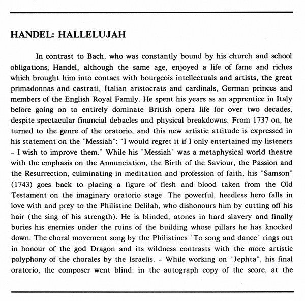 Georg Friedrich Händel / RIAS-Kammerchor • Marcus Creed : Hallelujah / Choruses • Organ Concertos (CD, Comp)