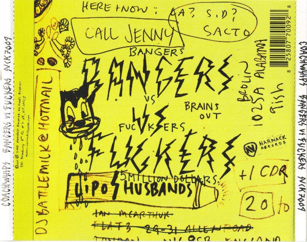 Coachwhips : Bangers Vs. Fuckers (CD, Album, Enh)