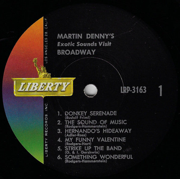 Martin Denny : Exotic Sounds Visit Broadway (LP, Album, Mono)