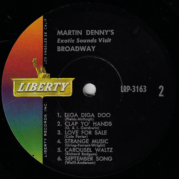 Martin Denny : Exotic Sounds Visit Broadway (LP, Album, Mono)