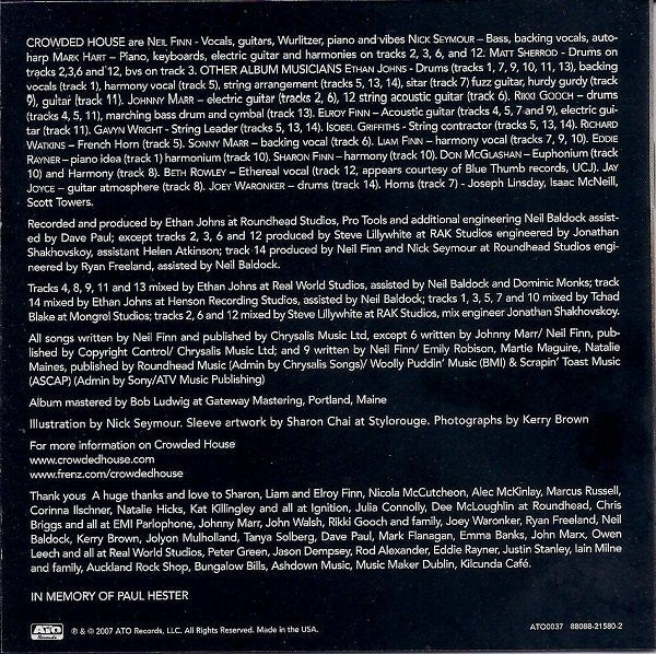 Crowded House : Time On Earth (CD, Album)