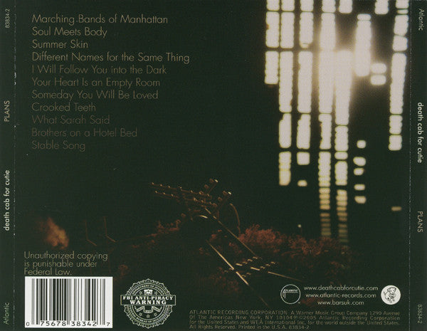 Death Cab For Cutie : Plans (CD, Album)