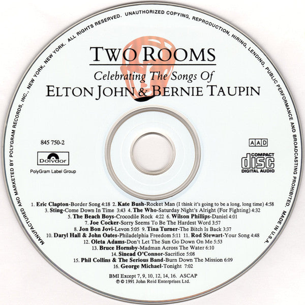 Various : Two Rooms (Celebrating The Songs Of Elton John & Bernie Taupin) (CD, Album)