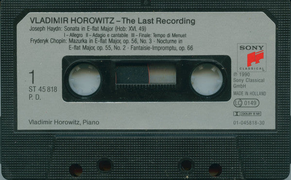 Vladimir Horowitz, Frédéric Chopin, Joseph Haydn, Franz Liszt, Richard Wagner : The Last Recording (Cass)