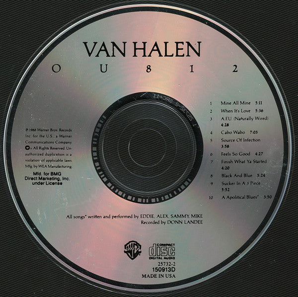Van Halen : OU812 (CD, Album, Club, BMG)