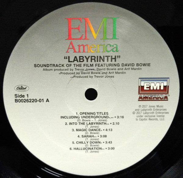 David Bowie, Trevor Jones : Labyrinth (From The Original Soundtrack Of The Jim Henson Film) (LP, Album, RE, RM)