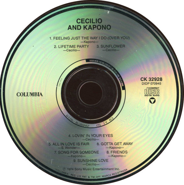 Cecilio & Kapono : Cecilio & Kapono (CD, Album, RE, RP)