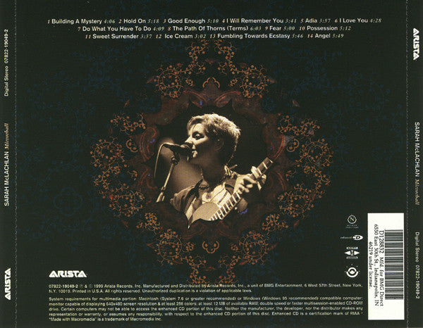 Sarah McLachlan - Mirrorball (CD) (VG) - Endless Media