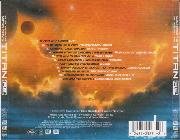 Various : Music From The Motion Picture Titan A.E. (CD, Comp, Promo)