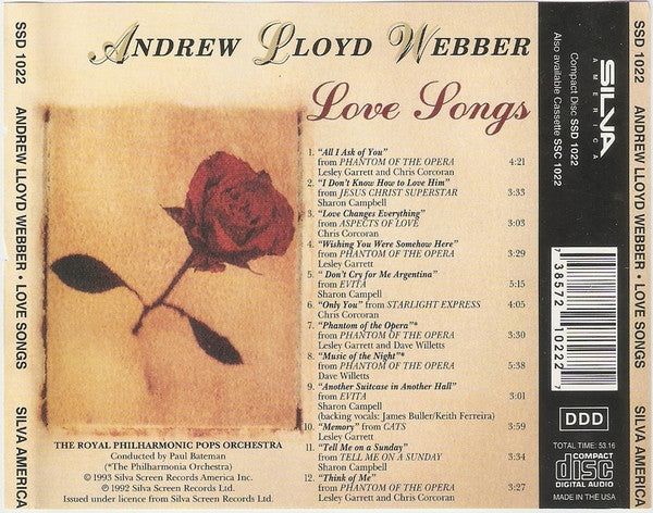 Andrew Lloyd Webber : Love Songs (CD)