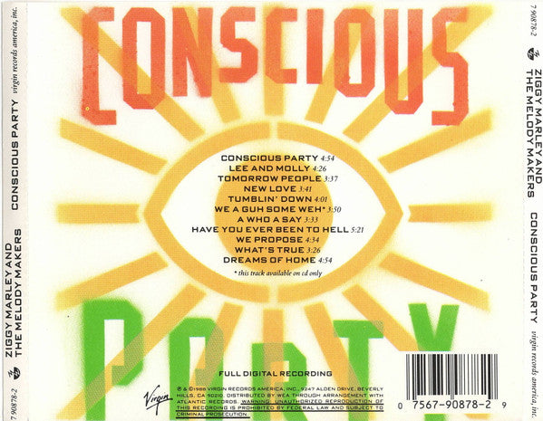 Ziggy Marley And The Melody Makers : Conscious Party (CD, Album)