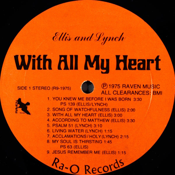 Ellis And Lynch : With All My Heart (LP, Album)