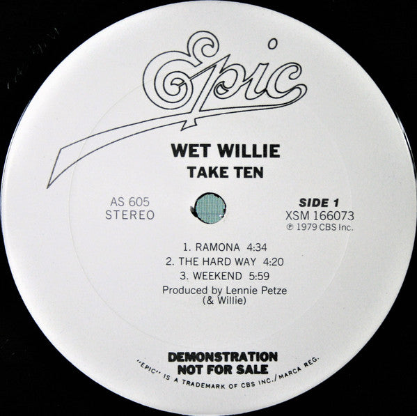 Wet Willie : Take Ten (12", Promo, Smplr)