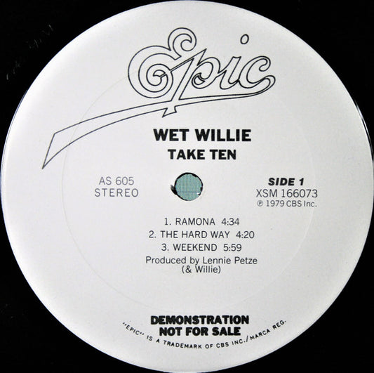 Wet Willie : Take Ten (12", Promo, Smplr)