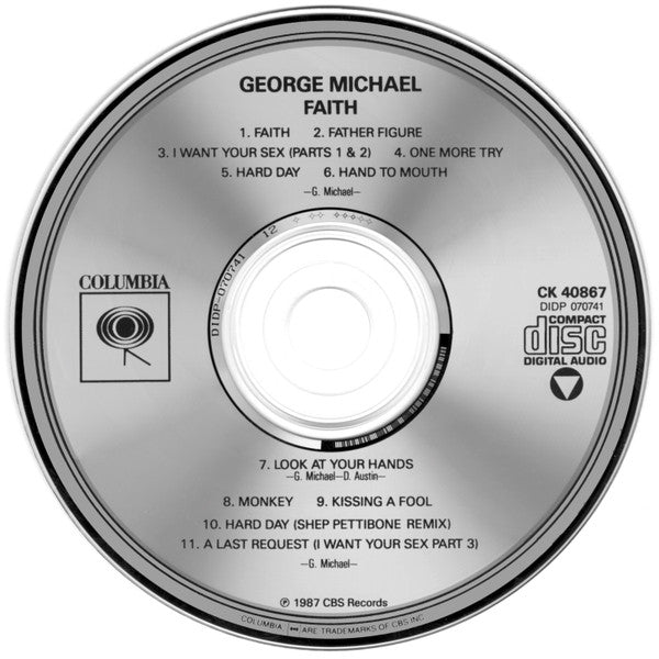 George Michael : Faith (CD, Album, RP, DAD)