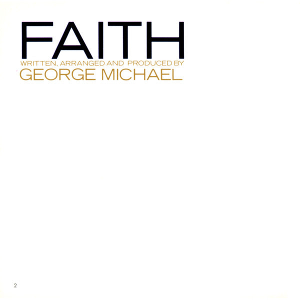 George Michael : Faith (CD, Album, RP, DAD)