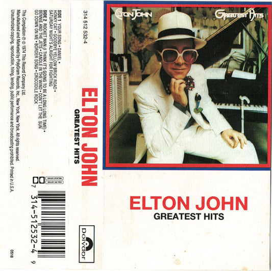 Elton John : Greatest Hits (Cass, Comp, RE, CrO)