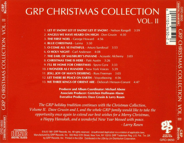 Various : A GRP Christmas Collection Vol. II (CD, Comp)