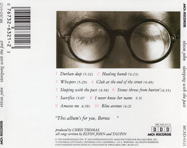 Elton John : Sleeping With The Past (CD, Album)