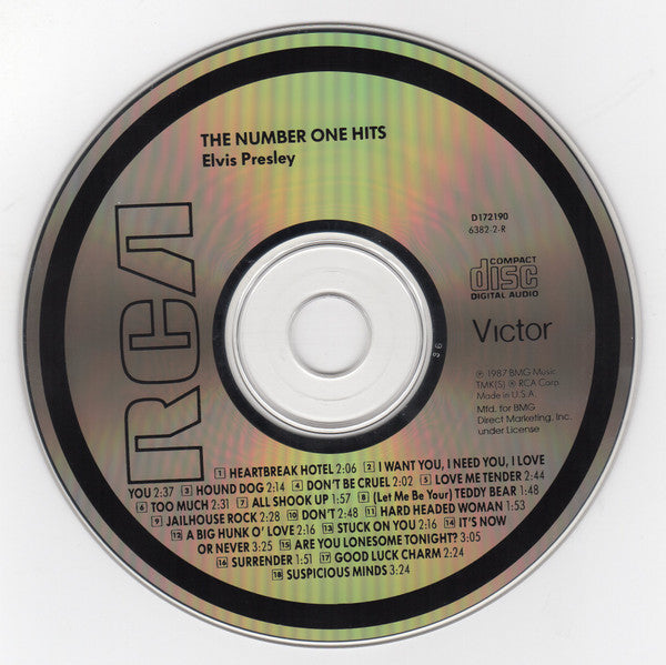 Elvis Presley : The Number One Hits (CD, Comp, Club, RE, RM)