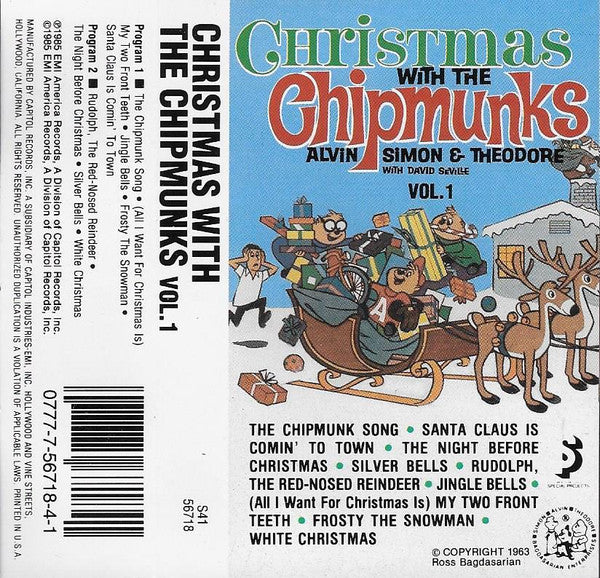 The Chipmunks : Christmas With The Chipmunks Vol. 1 (Cass, Comp)