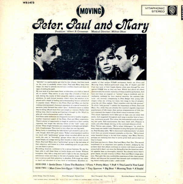 Peter, Paul & Mary : (Moving) (LP, Album, Gol)