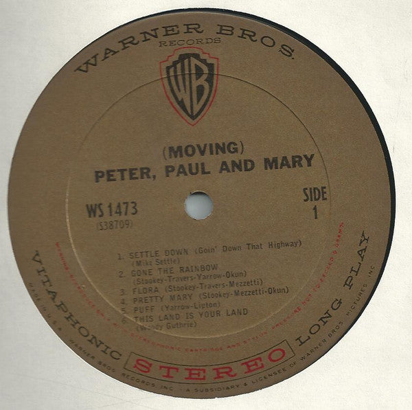 Peter, Paul & Mary : (Moving) (LP, Album, Gol)
