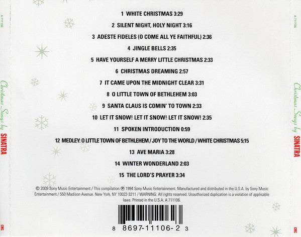 Frank Sinatra : Christmas Songs By Sinatra (CD, Comp, RE)