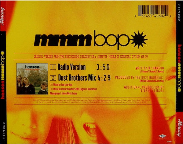 Hanson : Mmm Bop (CD, Single)