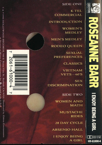 Roseanne Barr : I Enjoy Being A Girl (Cass, Album, SR)