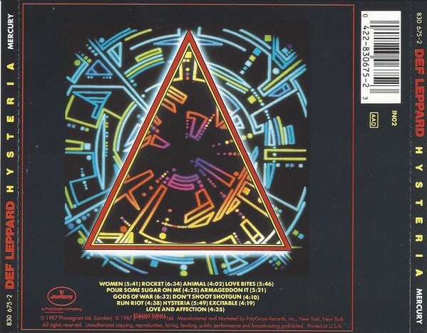 Def Leppard : Hysteria (CD, Album, RE)