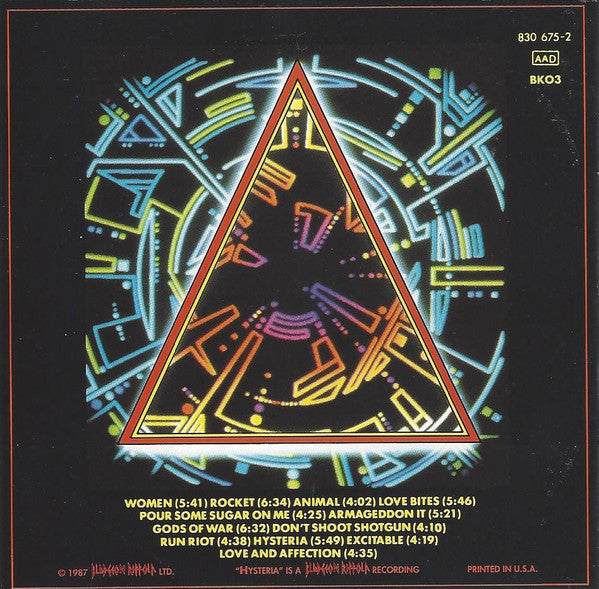 Def Leppard : Hysteria (CD, Album, RE)