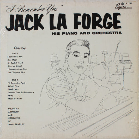 Jack La Forge, His Piano & Orchestra : I Remember You (LP, Album, Mono)