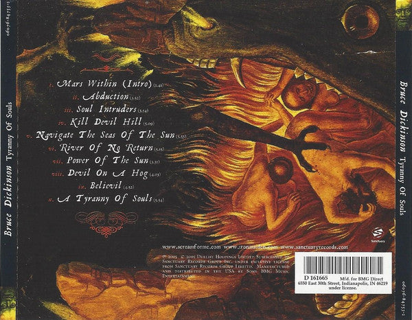 Bruce Dickinson : Tyranny Of Souls (CD, Album, Club)