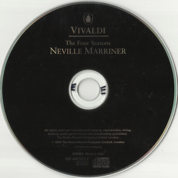 Antonio Vivaldi, Sir Neville Marriner : The Four Seasons (CD, Album, RE)