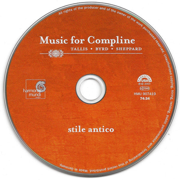 Stile Antico : Music For Compline (CD, Album)