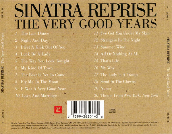Frank Sinatra : Sinatra Reprise: The Very Good Years (CD, Comp, RE, Com)
