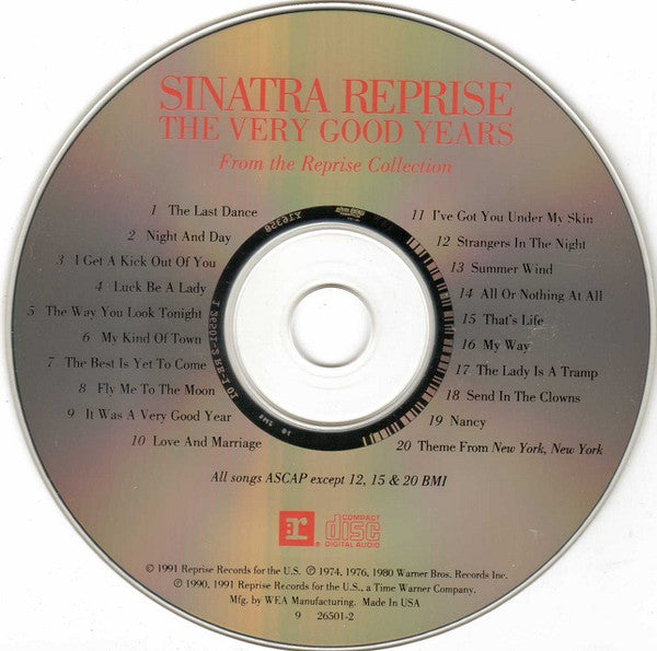 Frank Sinatra : Sinatra Reprise: The Very Good Years (CD, Comp, RE, Com)