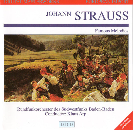 Johann Strauss Jr., Rundfunkorchester Des Südwestfunks, Klaus Arp : Famous Melodies (CD, Album)