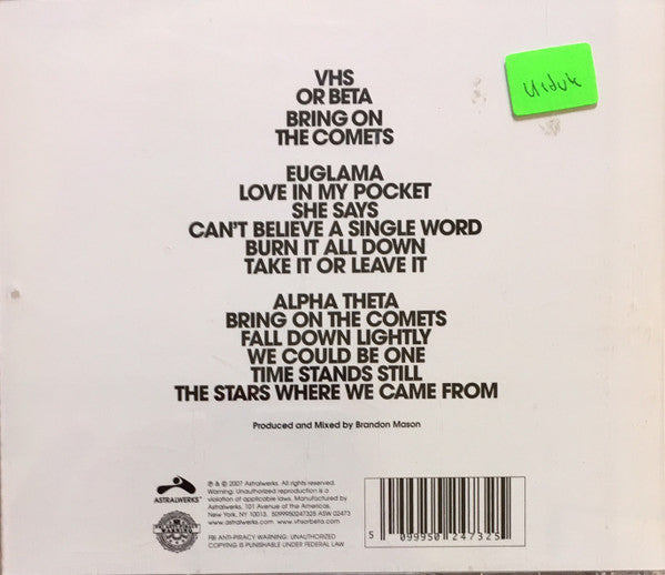 VHS Or Beta : Bring On The Comets (CD, Album)