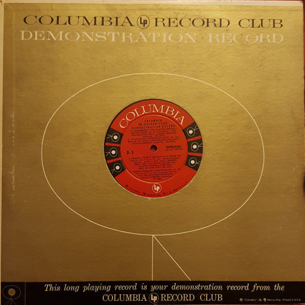 Various - Columbia Record Club Demonstration Record (LP) (G) - Endless Media