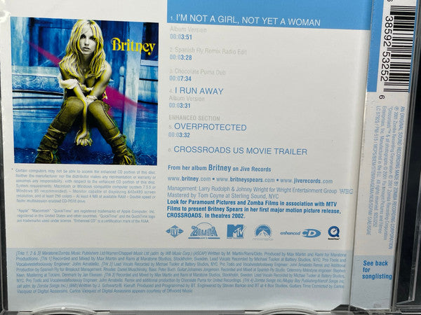 Britney Spears : I'm Not A Girl, Not Yet A Woman (CD, Single, Enh)