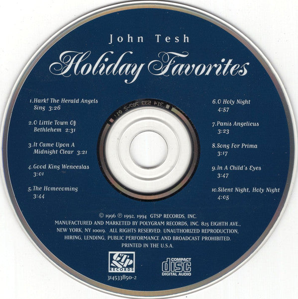 John Tesh : Holiday Favorites From John Tesh (CD, Comp)