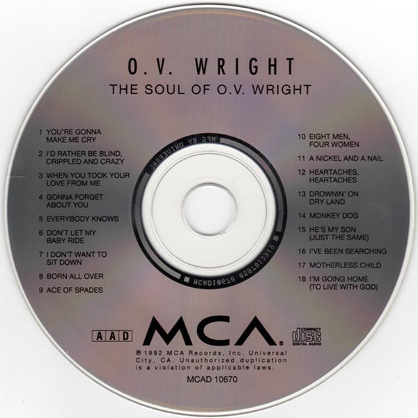 O.V. Wright : The Soul Of O.V. Wright (CD, Comp, Uni)