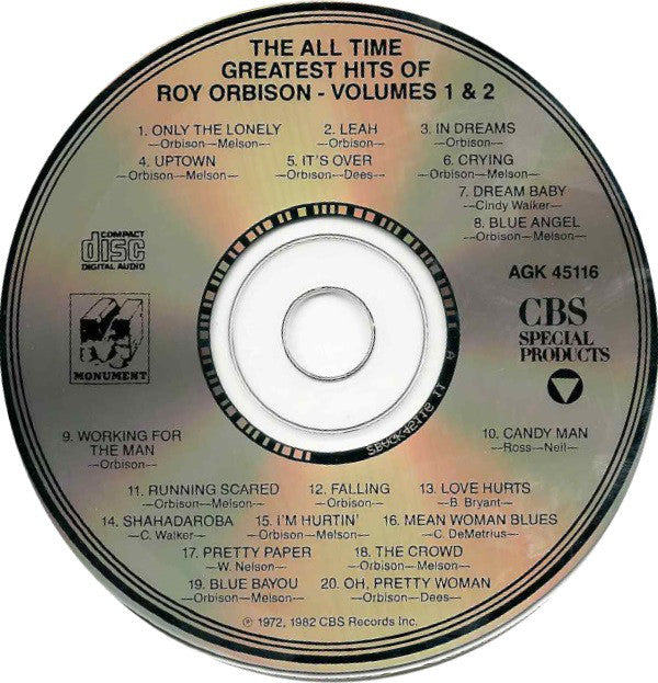 Roy Orbison : The All-Time Greatest Hits Of Roy Orbison (CD, Comp, RE)