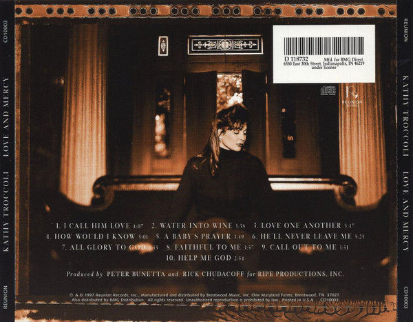 Kathy Troccoli : Love & Mercy (CD, Album, Club)