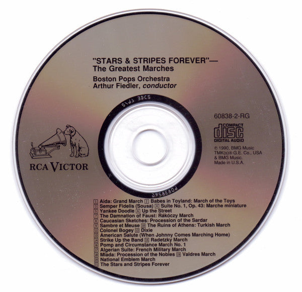 Arthur Fiedler / Boston Pops Orchestra : Stars and Stripes Forever & The Greatest Marches (CD, Comp)