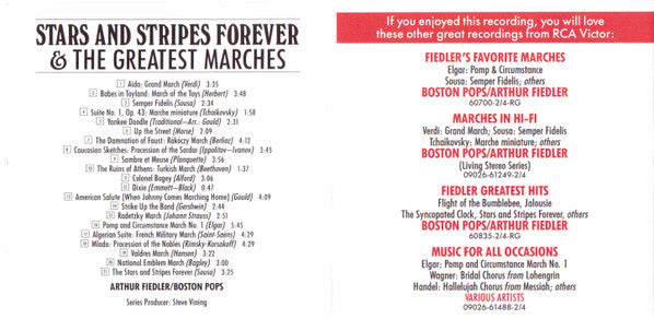 Arthur Fiedler / Boston Pops Orchestra : Stars and Stripes Forever & The Greatest Marches (CD, Comp)